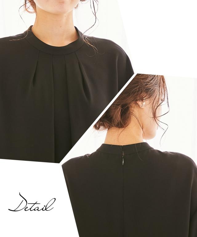 喪服 礼服 セットアップ 洗える 防しわ タックデザイン ワンピース ＋ワイド パンツ LL/3L 黒 ブラック フォーマル セレモニー 大きいサイズ レディース ニッセン nissen_11