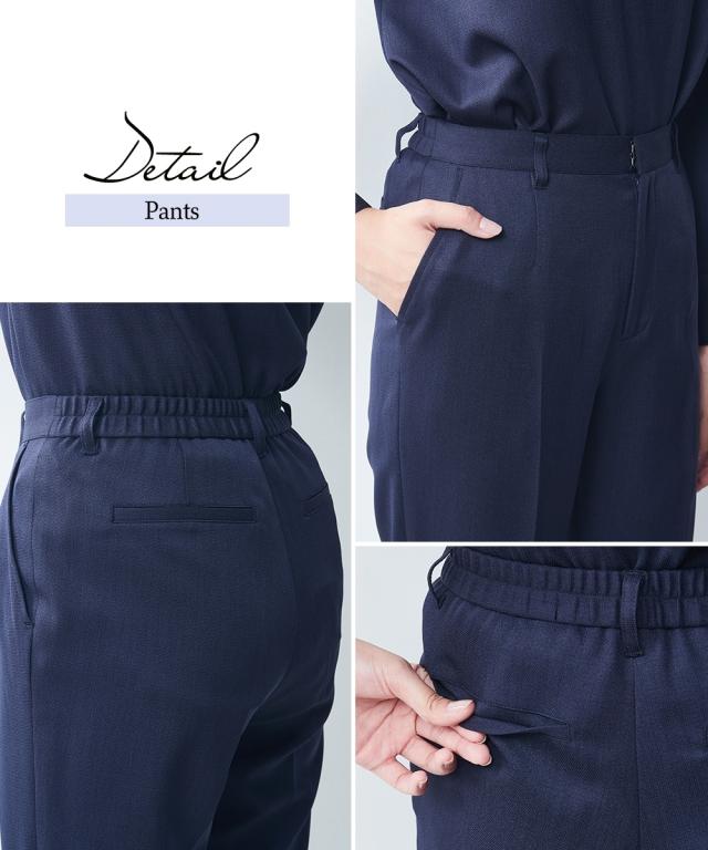 スーツ パンツ レディース ドビー素材 セットアップ 3点セット