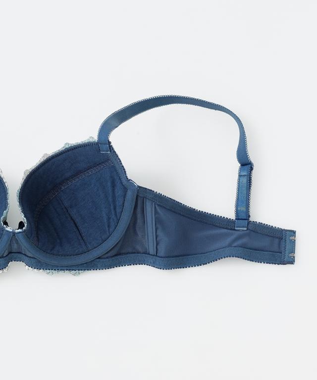 ブラジャー 花柄刺しゅう柄 MIX フェミニン ワイヤー入り 10枚組 E70