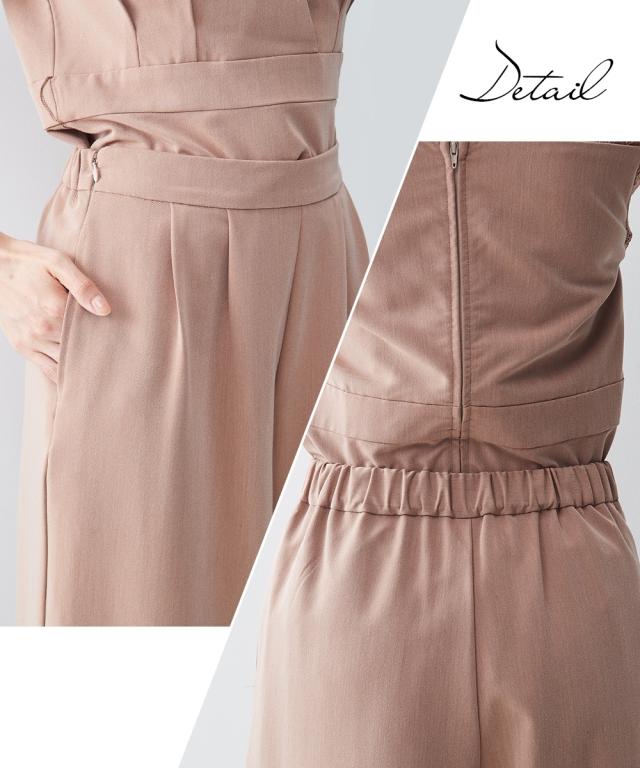 ドレス パンツ 大きいサイズ レディース 結婚式 パーティー オケージョン Callarus デザイン レース ブラウス ＋ワイド セットアップ 有 ネイビー/ブルーグレー/ベージュ 5L/8L ニッセン nissen agesugi_sfaの通販は