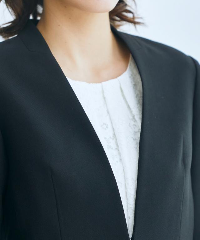 フォーマル 2点セット トールサイズ レディース 入学式 卒業式 ロング丈 ジャケット ＋ パンツ 黒 M/L ニッセン nissen agesugi_sfaの通販は