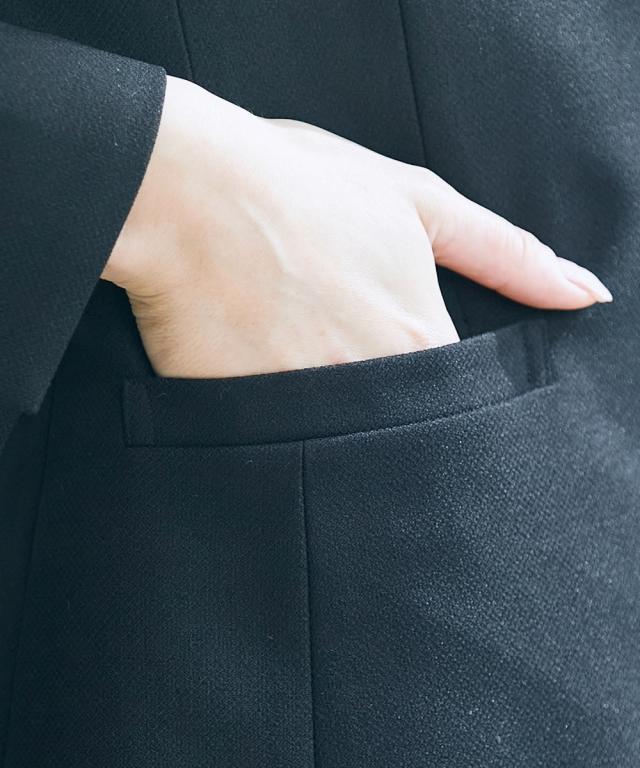 フォーマル 2点セット トールサイズ レディース 入学式 卒業式 ロング丈 ジャケット ＋ パンツ 黒 M/L ニッセン nissen agesugi_sfaの通販は