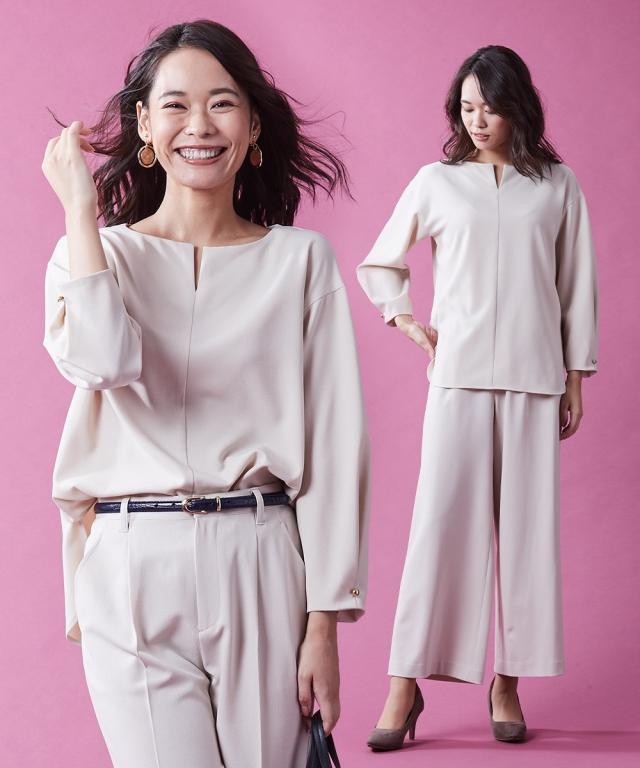 ブラウス レディース セットアップ対応 上下別売 すごく伸びる 多機能