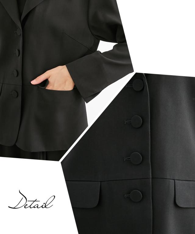 喪服 礼服 スーツ レディース 洗える 防しわ 胸当て付き ナチュラル