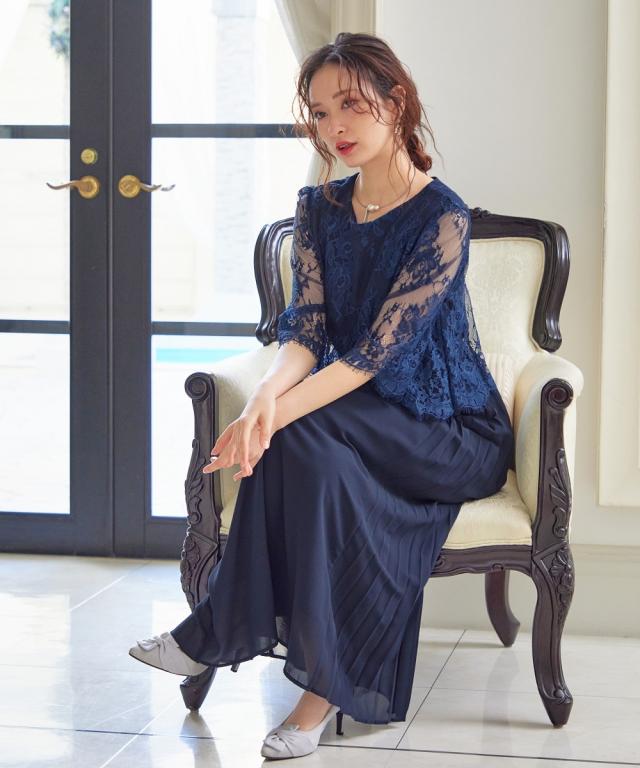 ドレス ワンピース 大きいサイズ レディース 結婚式 パーティー レース