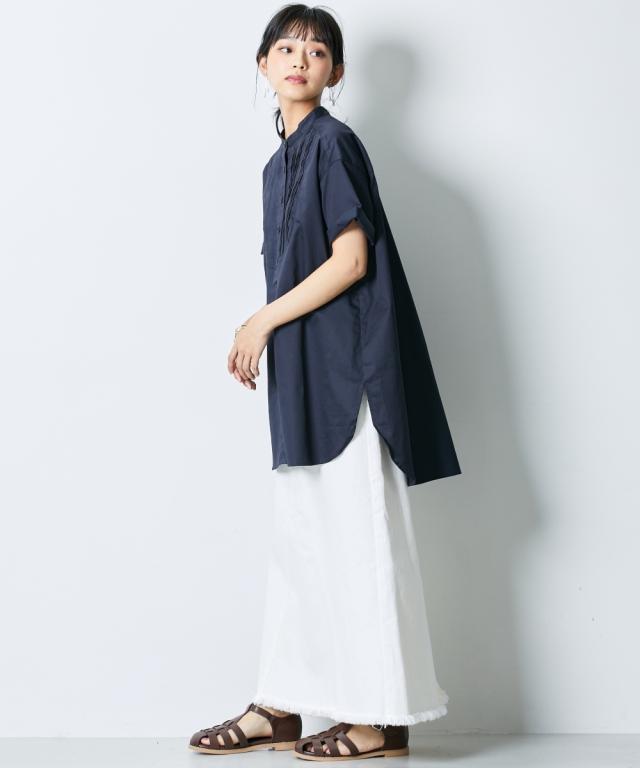 スカート ロング丈 マキシ丈 大きいサイズ レディース リメイク風 デニム シックスタイル ブルーデニム/ホワイトデニム 6L/8L/10L ニッセン nissen_18