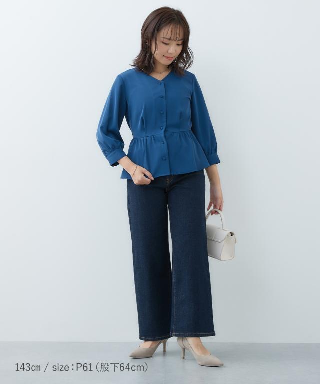パンツ ワイド ガウチョ 小さいサイズ レディース すごく伸びる