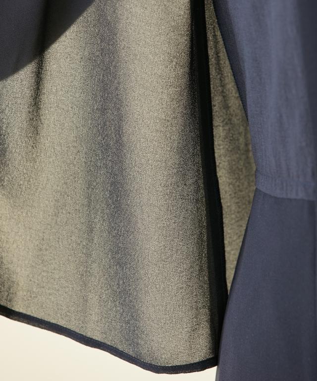 ワンピース トールサイズ レディース 喪服 礼服 洗える レース使い 重ね着風 前開き 7分袖 マキシ 接触冷感 防しわ 夏 M/L ニッセン nissen_11