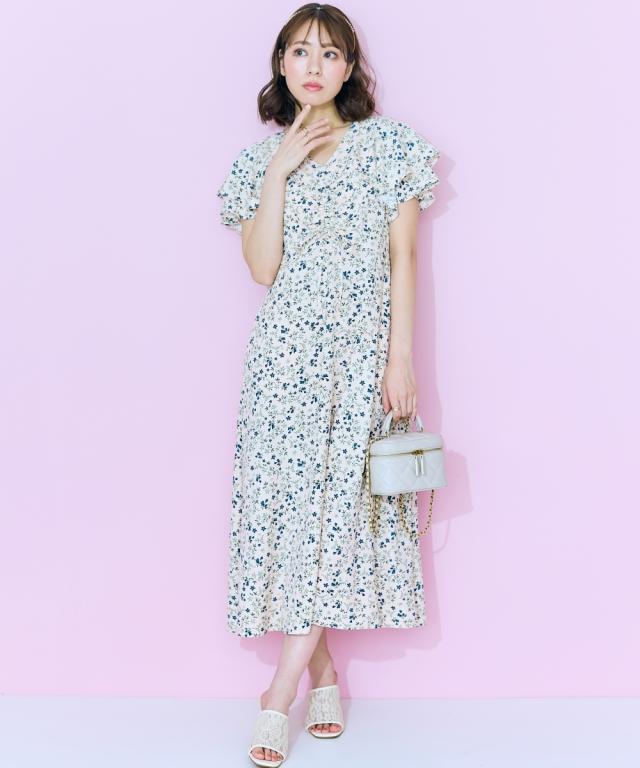 ワンピース ロング マキシ 大きいサイズ レディース センタードロスト