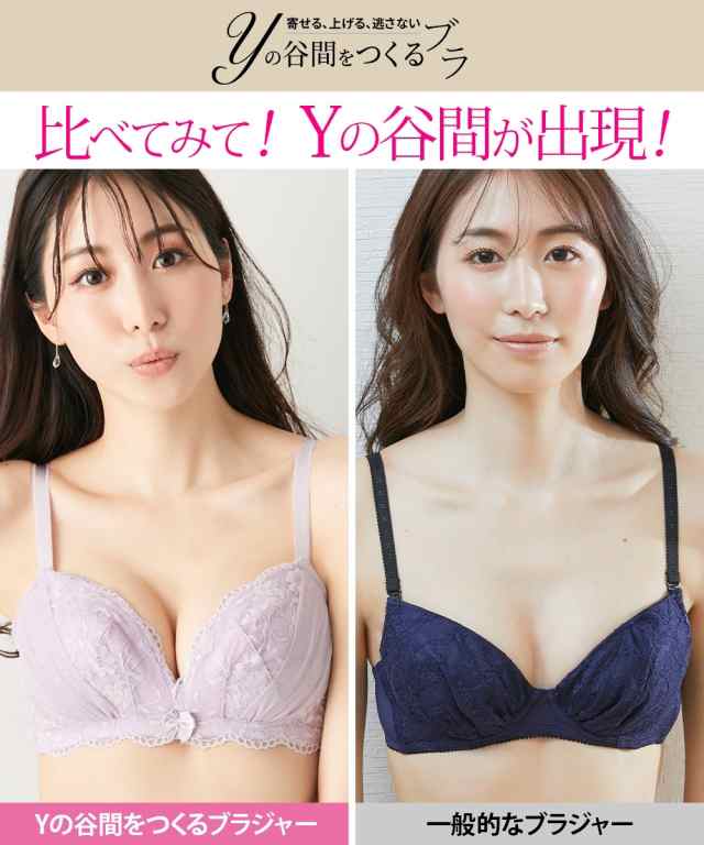 ブラジャー ショーツ セット 大きいサイズ レディース Yの谷間を