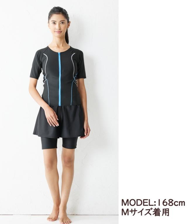水着 大きいサイズ レディース 補整 ボトム ブラック M/L/LL ニッセン nissen