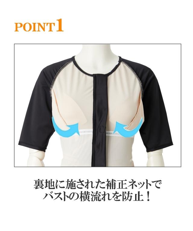 水着 大きいサイズ レディース グラマーバスト対応 フィットネス 補整