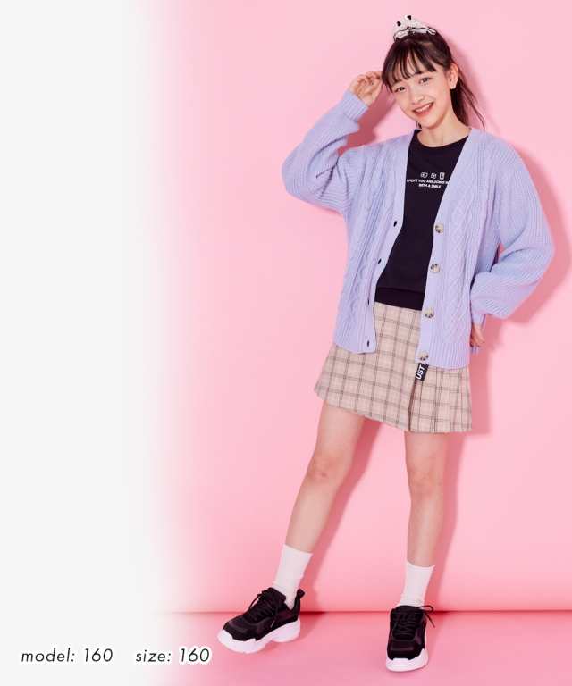 キッズ 女の子 ニット カーディガン 子供服 ジュニア服 冬 ブルー