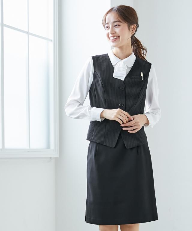 事務服 ベスト 大きいサイズ レディース 会社制服 洗える 防汚