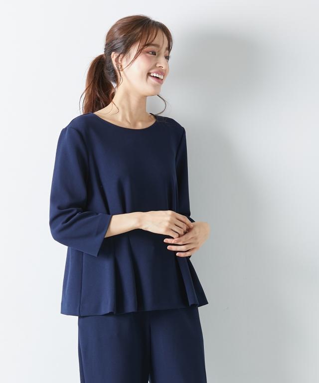 スーツ パンツ フォーマル レディース 入学式 卒業式 ツイード調 ノーカラー ジャケット ＋ ストレッチ ブラウス 3点セット 有 ネイビー系/白黒＋オフ＋黒 S/M/L ニッセン nissen agesugi_sfaの通販は