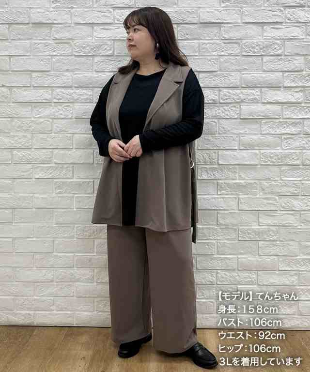 セットアップ ジレ ベスト パンツ ストレート レディース 2点