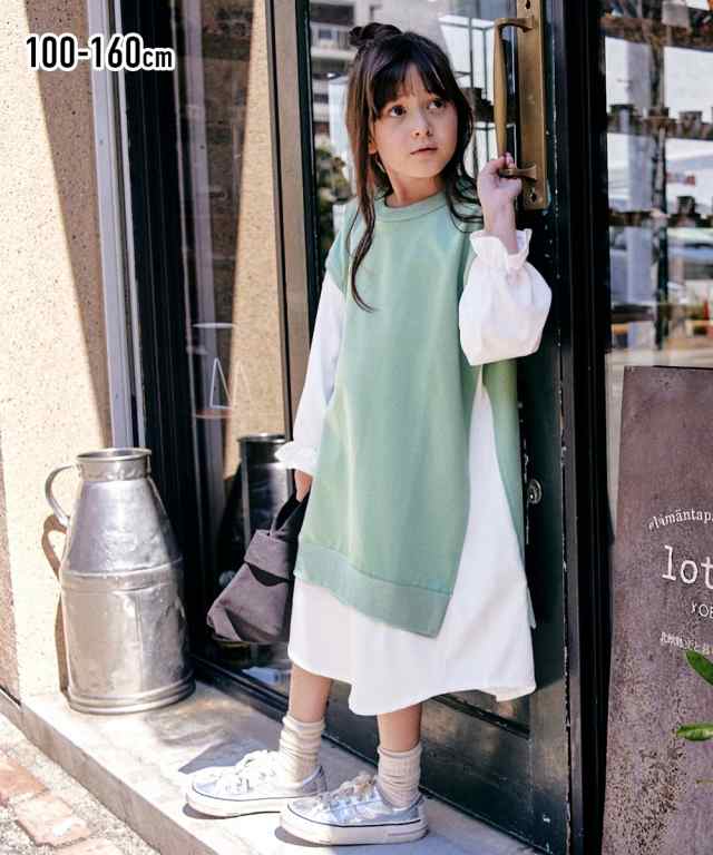 ワンピース キッズ 花柄 女の子 子供服 ジュニア服 身長140 150cm ニッセン nissen