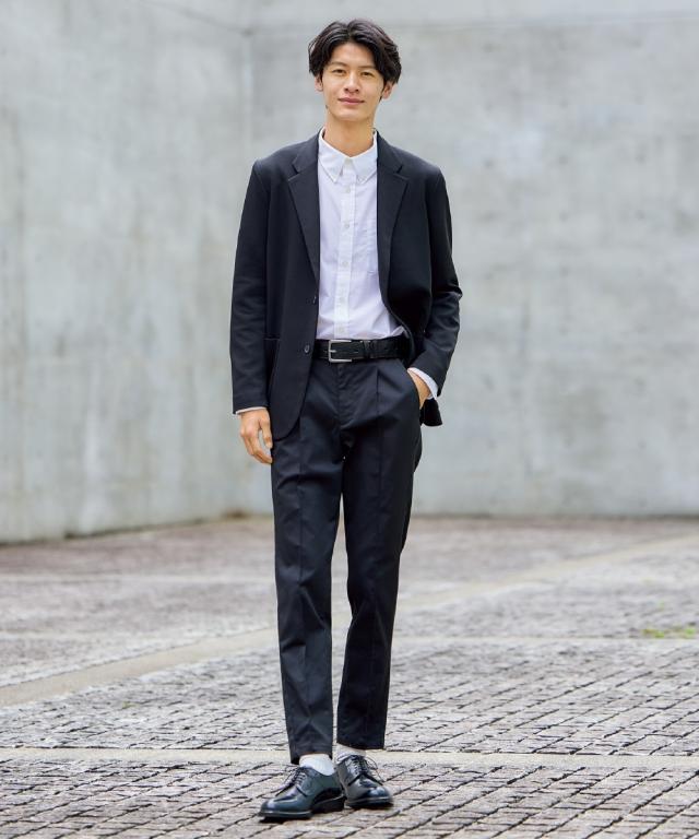 メンズ カットソー ジャケット 3L以上お腹ゆったり ネイビー/黒 3L〜10L ニッセン nissen agesugi_sfa メンズ カットソー ジャケット 3L以上お腹ゆったり ネイビー/黒 3L