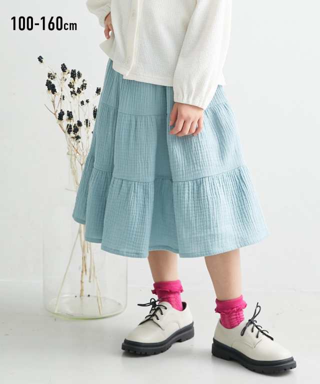 2022春夏新色】 キュロット スカート キッズ ラップ 女の子 子供服 ジュニア服 身長140 150 160cm ニッセン nissen 