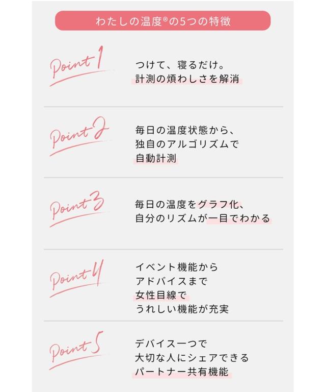 妊活グッズ わたしの温度 デバイス 女性の温度リズム計測 ニッセン nissen_2
