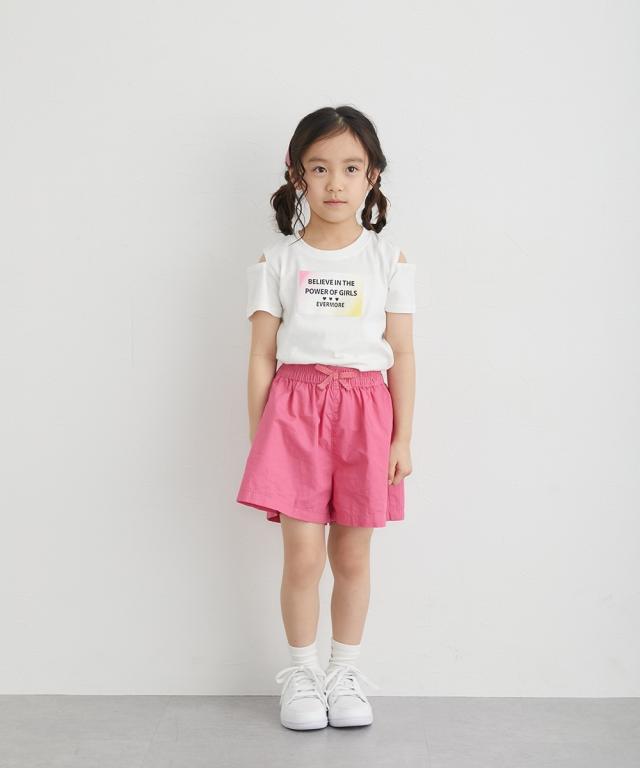 ニッセン ギャザーパンツインスカート 140size か黒 