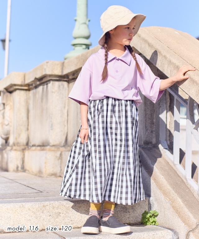 キュロット スカート キッズ ギンガムチェックフレア 女の子