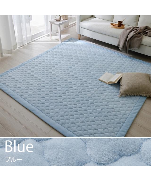 ラグ カーペット 絨毯 洗える 綿100％ 防ダニ 抗菌防臭 タオル 地キルトラグ アイボリー/グレー/ブラウン/ブルー 約185×280 5mm /約185×185 15mm おしゃれ ニッセン nissenの通販は