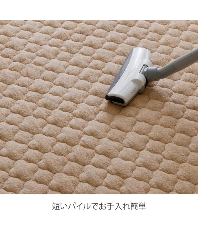 ラグ カーペット 絨毯 洗える 綿100％ 防ダニ 抗菌防臭 タオル 地キルトラグ アイボリー/グレー/ブラウン/ブルー 約185×280 5mm /約185×185 15mm おしゃれ ニッセン nissenの通販は