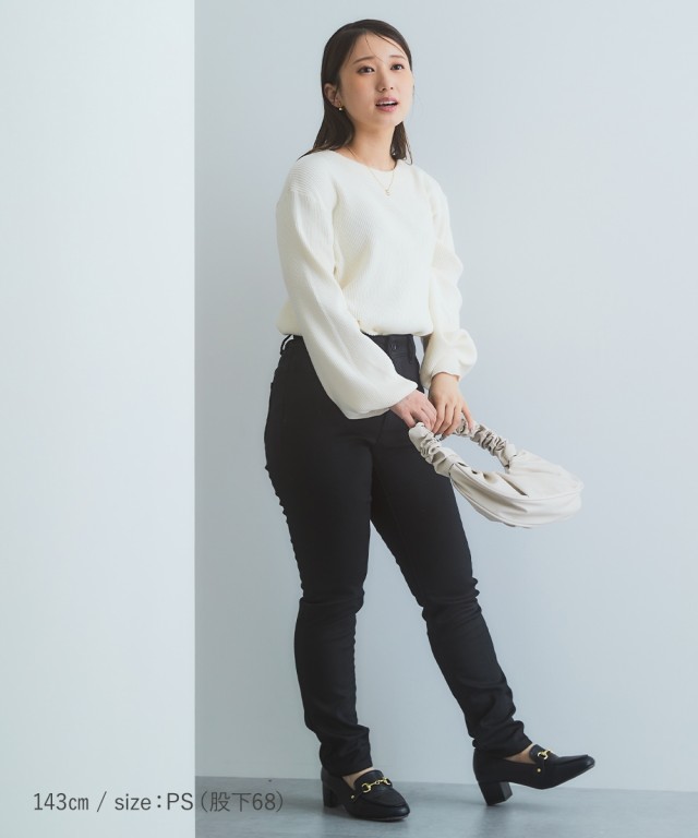 パンツ スキニー スリム 小さいサイズ レディース 裏フリース