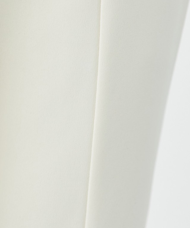 パンツ ワイド トールサイズ レディース 高身長 裏起毛フロントカット arim 冬 オフホワイト/黒 M/L ニッセン nissen agesugi_sfaの通販は