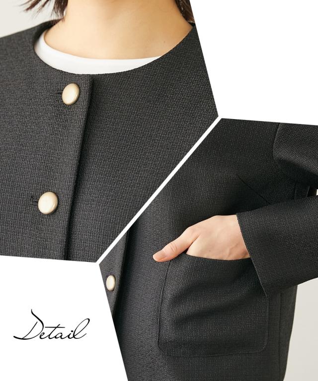 【入学式・卒業式・フォーマル】ノーカラーゴールドボタンジャケット3点セット（ジャケット＋ブラウス＋ワイドパンツ） 〔Neina〕 ニッセン nissen agesugi_sfaの通販は