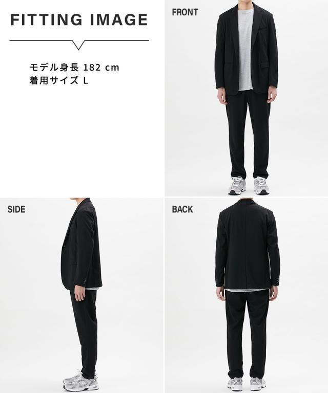 スーツ ビジネス メンズ ベルト ループ付 カットソー セットアップ ジャケット ＋イージー パンツ M/L/LL ニッセン nissen_16