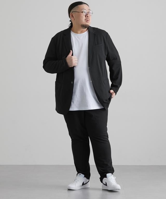 スーツ ビジネス メンズ ベルト ループ付 カットソー セットアップ ジャケット ＋イージー パンツ M/L/LL ニッセン nissen_17