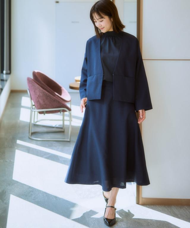 ダークネイビー スカートスーツ、ブラウス 楽天市場】スーツ スカート フォーマル 大きいサイズ レディース