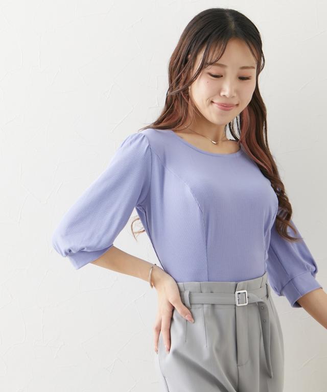 Tシャツ カットソー レディース 大きい胸専用 リブクルーネック デザイン 肘が隠れる6分袖 LL/3L ニッセン nissen 楽天市場】Tシャツ カットソー レディース 大きい胸専用 リブ