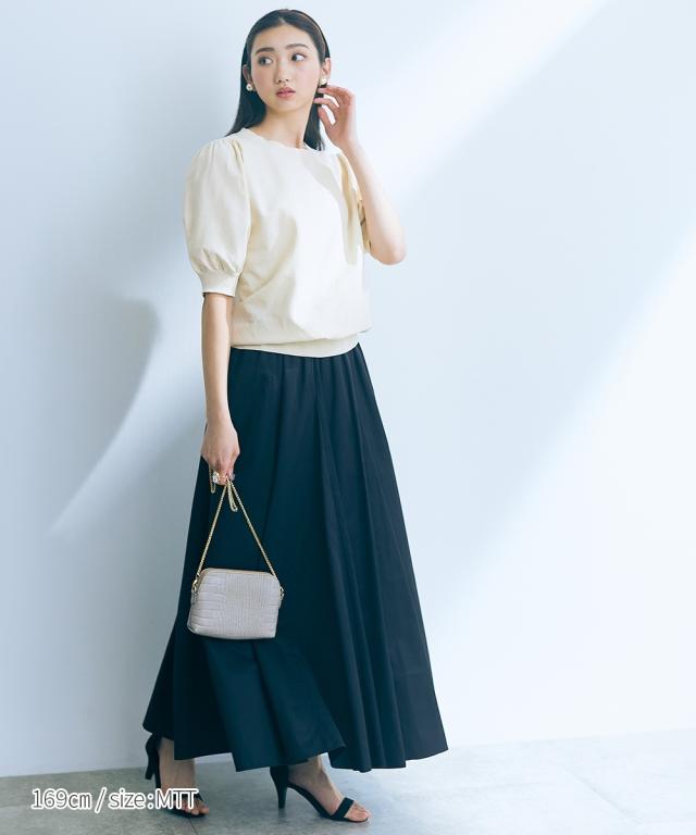 ニット セーター トールサイズ レディース 高身長 パフスリーブ プルオーバー Essenave 制服 オフィス 産前 産後 LL/3L/4L/5L ニッセン nissen ニット セーター トールサイズ レディース 高身長 パフスリーブ