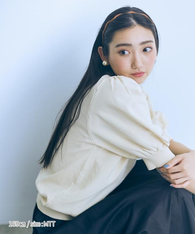 ニット セーター トールサイズ レディース 高身長 パフスリーブ
