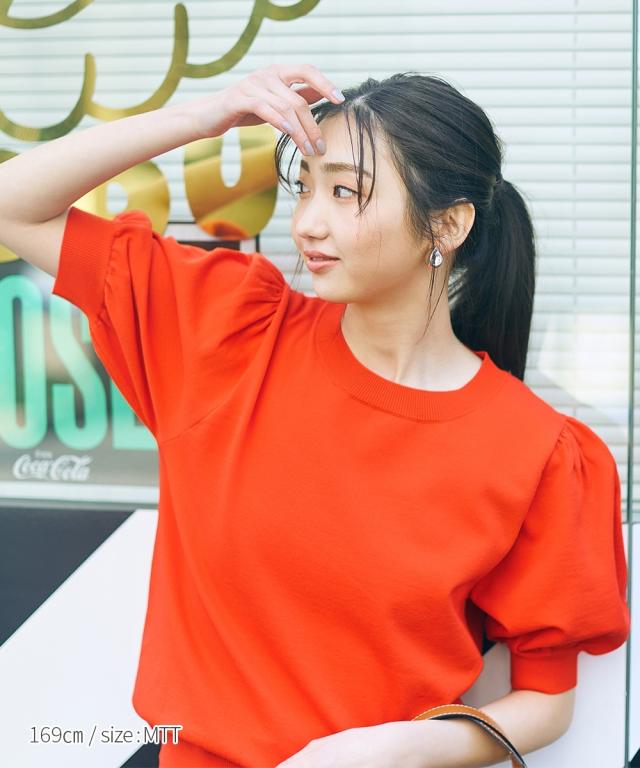 ニット セーター トールサイズ レディース 高身長 パフスリーブ プルオーバー Essenave 制服 オフィス 産前 産後 LL/3L/4L/5L ニッセン nissen ニット セーター トールサイズ レディース 高身長 パフスリーブ