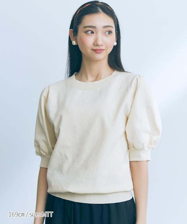 ニット セーター トールサイズ レディース 高身長 パフスリーブ プルオーバー Essenave 制服 オフィス 産前 産後 LL/3L/4L/5L ニッセン nissen ニット セーター トールサイズ レディース 高身長 パフスリーブ