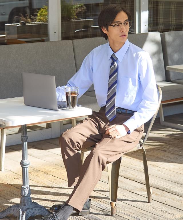 ワイシャツ メンズ 抗菌防臭 形態安定 長袖 ブルー系3枚組 レギュラー カラー 春 夏 秋 冬 大きいサイズ カッターシャツ | 3L/4L/5L/6L/8L | ニッセン nissen_10