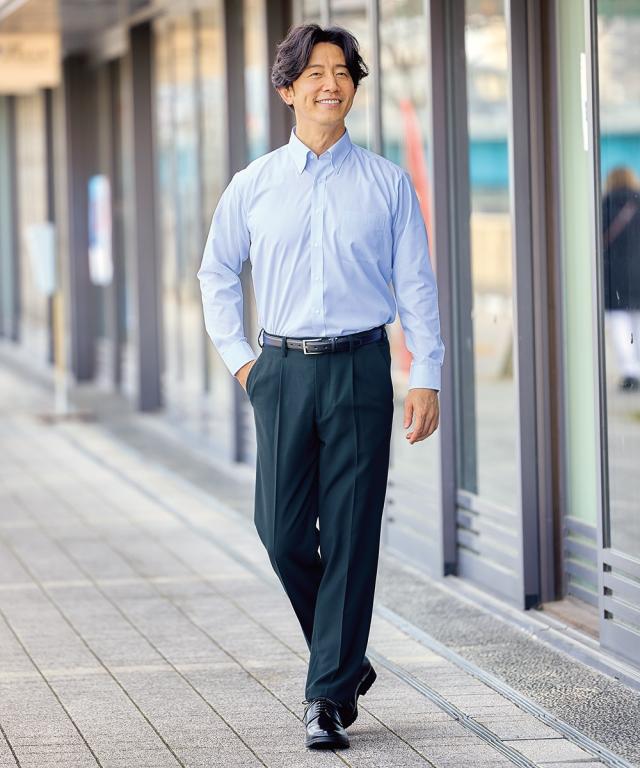 ワイシャツ メンズ 抗菌防臭 形態安定 長袖 ブルー系3枚組 ボタンダウン 春 夏 秋 冬 大きいサイズ カッターシャツ | 3L/4L/5L/6L/8L | ニッセン nissen_10