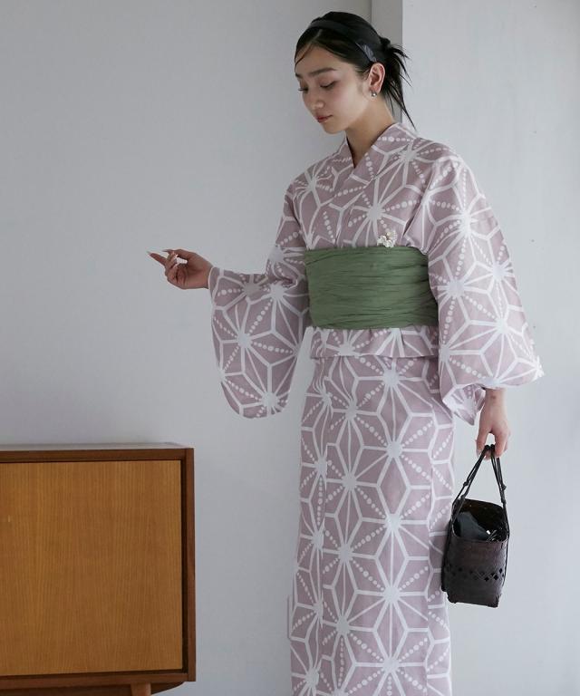 浴衣 レディース 綿100％ 3点セット ゆかた＋へこ帯＋下駄 〔Neina〕 夏 ゆかた 大人 花火大会 和装 ニッセン nissen_11