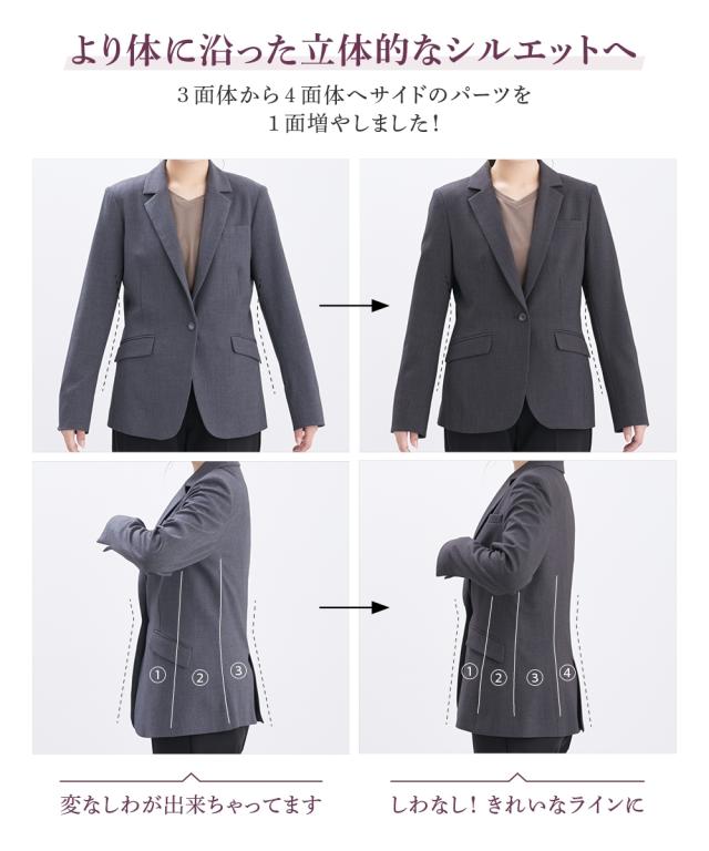 スーツ パンツ 大きいサイズ レディース 7分袖 テーラード ジャケット ＋ ストレート タテヨコ ストレッチ 素材  ビジネス セットアップ 8L ニッセン nissen スーツ パンツ 大きいサイズ レディース 7分袖 テーラード ジャケット