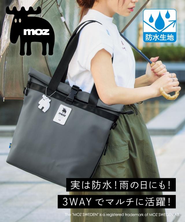 レディース moz 防水生地3WAY トート バッグ A4対応 PC 収納  手提げ かばん かわいい おしゃれ ニッセン nissen agesugi_sfaの通販は 8,599円