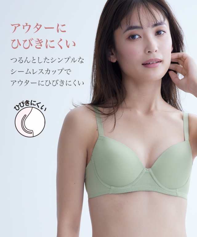 ブラジャー ショーツ セット レディース シンプルシームレス 5セット組  ブラショーツ 女性 インナー パンツ パンティ A70_M〜D80_L ニッセン nissen agesugi_sfaの通販は