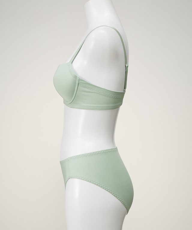 ブラジャー ショーツ セット レディース シンプルシームレス 5セット組  ブラショーツ 女性 インナー パンツ パンティ A70_M〜D80_L ニッセン nissen agesugi_sfaの通販は