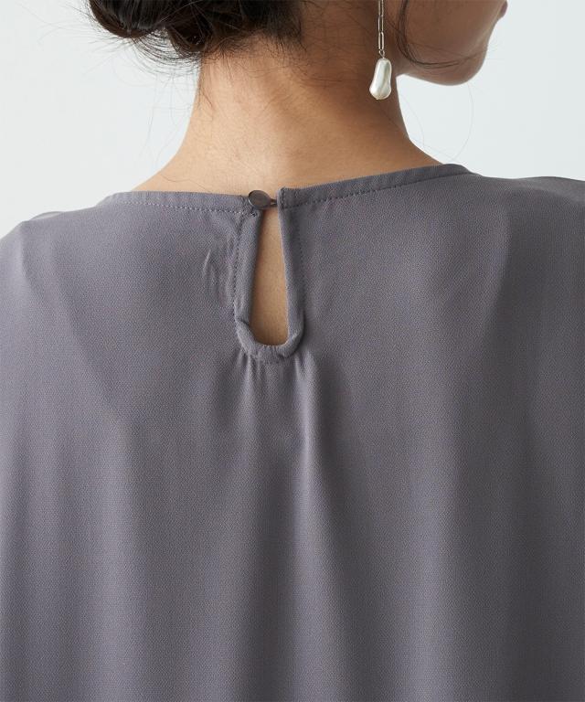 シャツ ブラウス シニア ファッション 後ろティアード セットアップ M/L/LL/3L ニッセン nissen_18