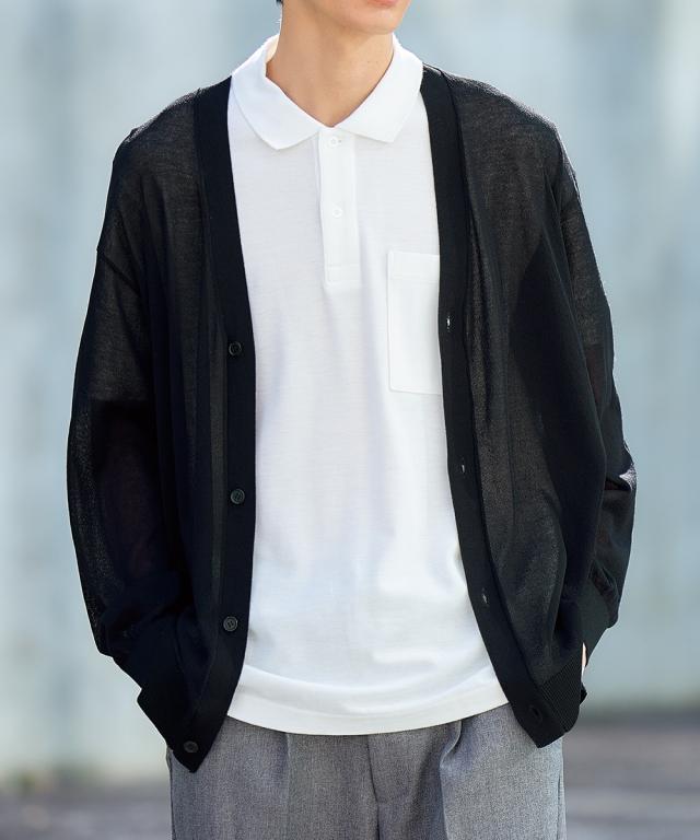 カーディガン メンズ シアー ニット 冬  ビッグ ラージ 3L〜10L ニッセン nissen agesugi_sfaの通販は 5,269円