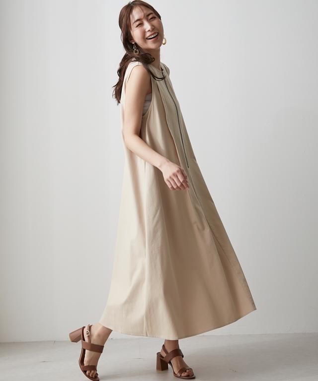 衣装 ロング マキシ レディース 側面うつり変わりジッパー OtonaSMILE  ひざ下 M/L ニッセン nissen agesugi_sfa