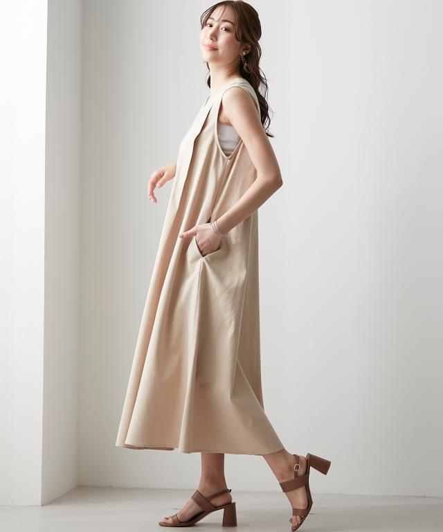 衣装 ロング マキシ レディース 側面うつり変わりジッパー OtonaSMILE  ひざ下 M/L ニッセン nissen agesugi_sfa